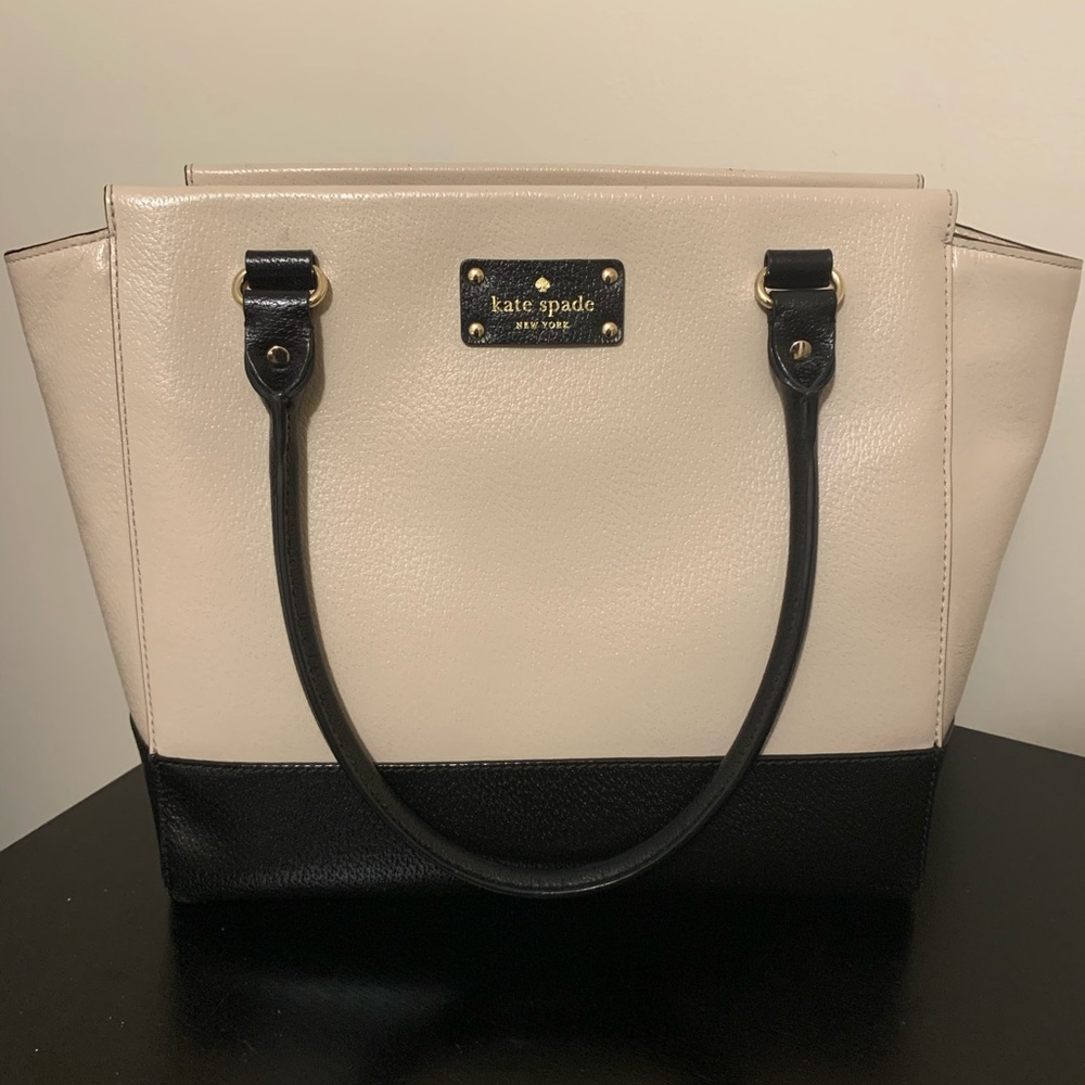 Kate Spade Cream and Black Tote